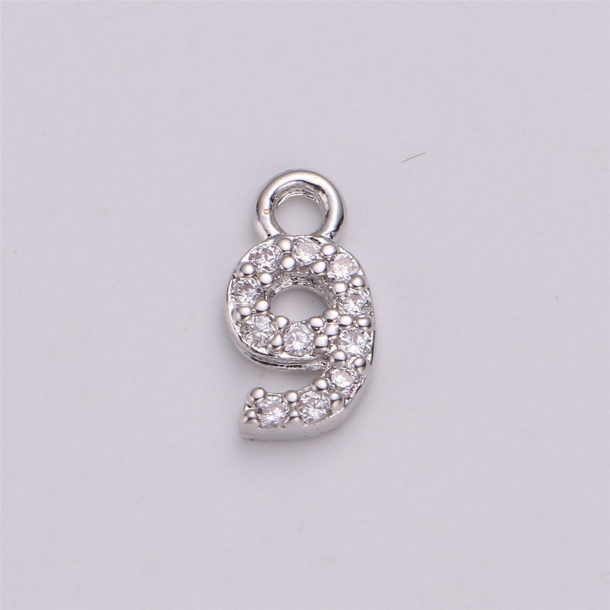 18K Gold Filled Number Charm Micro Pave numbers Gold arabic numerals charms for Bracelet Necklace Earring Charm Jewelry Making Supply M-021-M-042