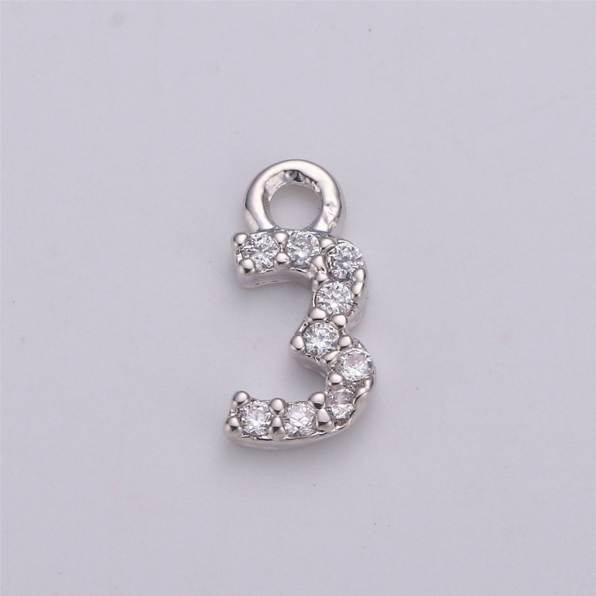 18K Gold Filled Number Charm Micro Pave numbers Gold arabic numerals charms for Bracelet Necklace Earring Charm Jewelry Making Supply M-021-M-042