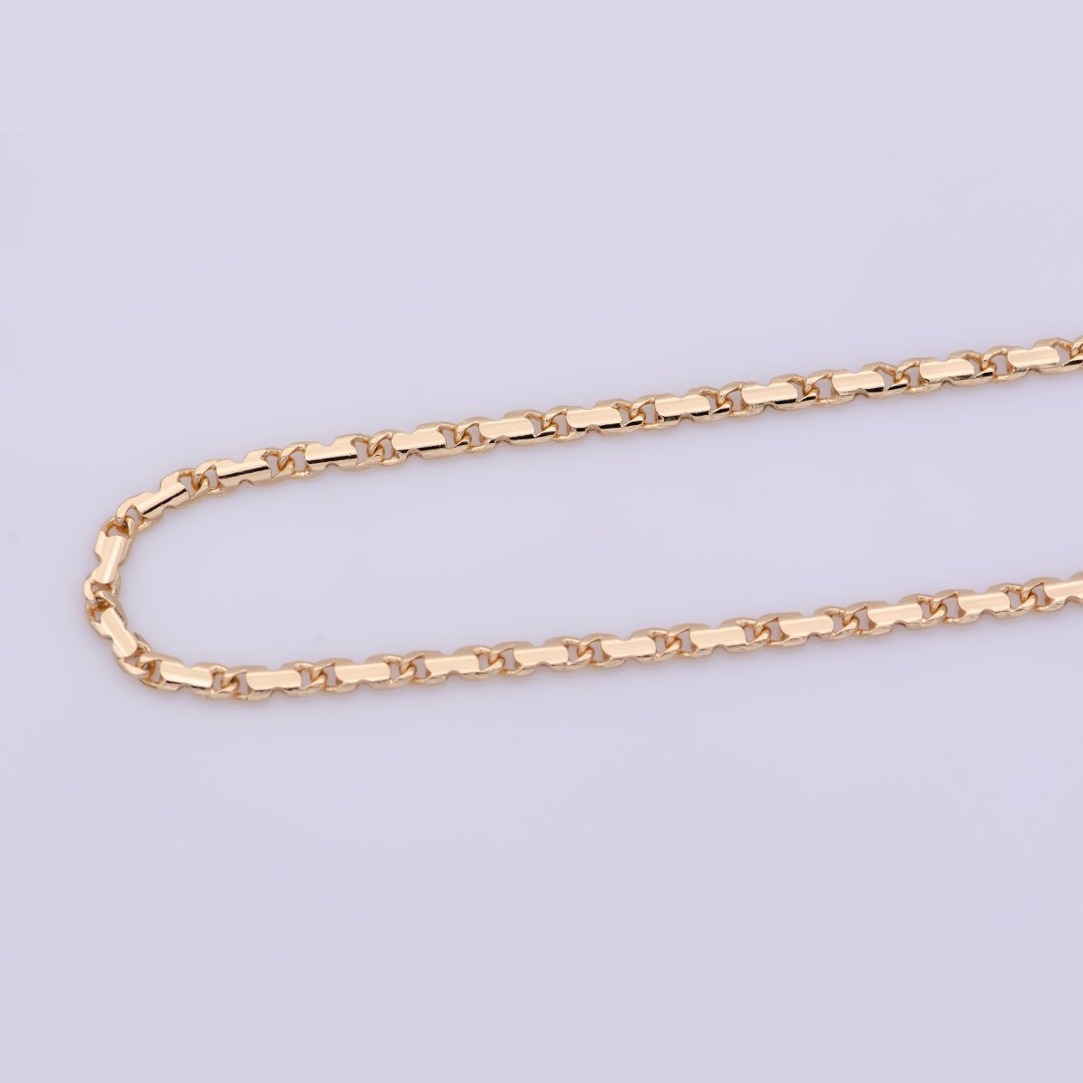 18K Gold Filled Scroll Chain Necklace, 18 Inch Scroll Finished Chain For Jewelry Making, Dainty 2.5mm Designed Necklace w/ Spring Ring | CN-385  Clearance Pricing