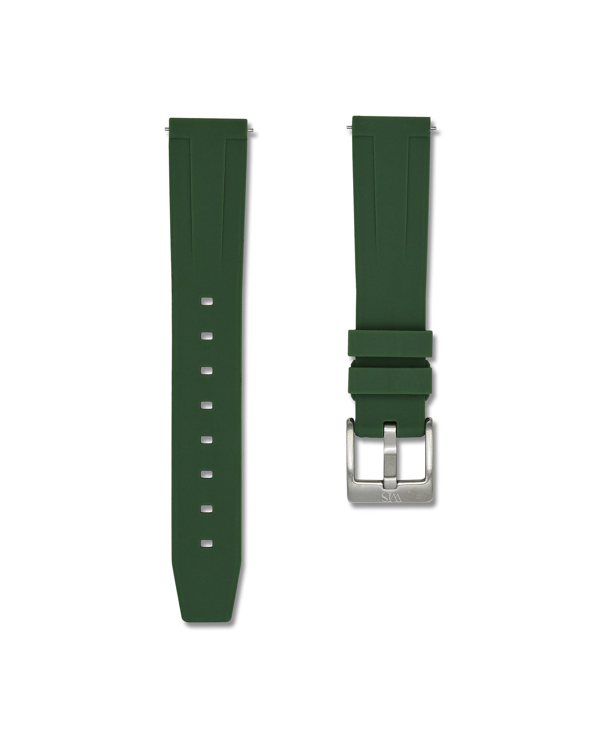 Forest Green Quick Release Rubber Strap 18mm