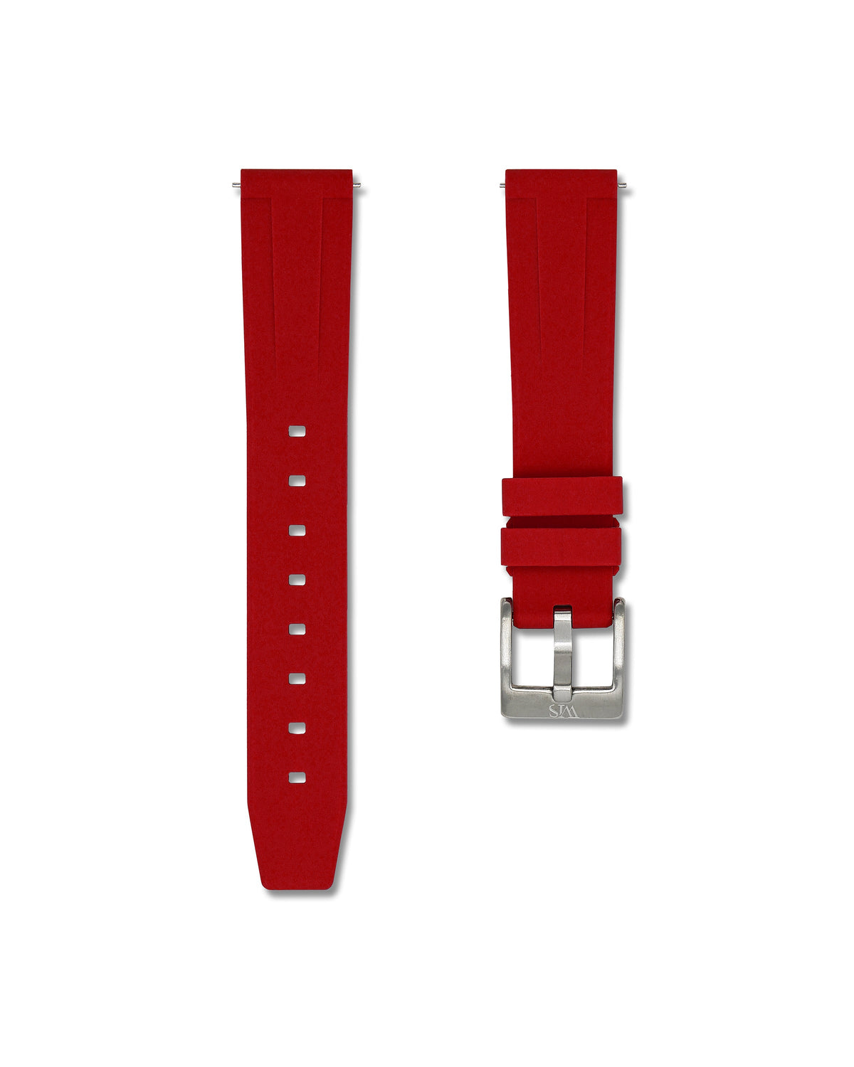 Scarlet Red Quick Release Rubber Strap 18mm