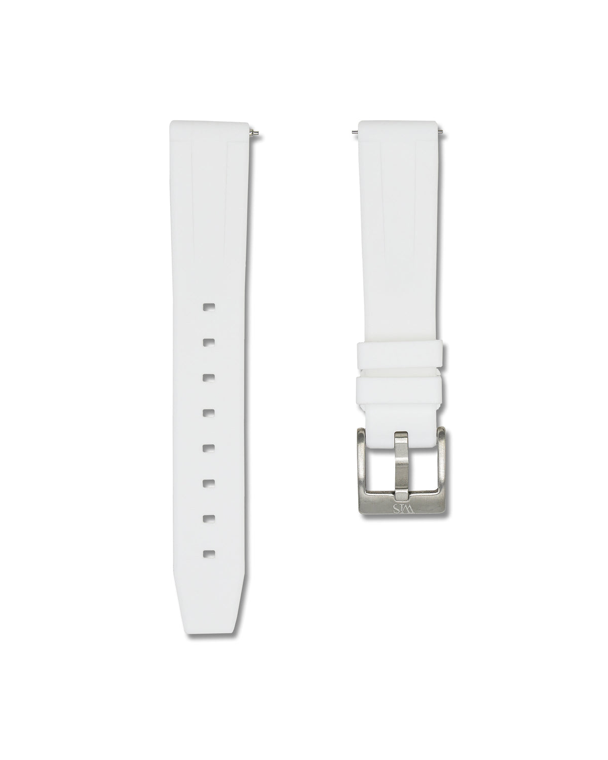 Polar White Quick Release Rubber Strap 19mm