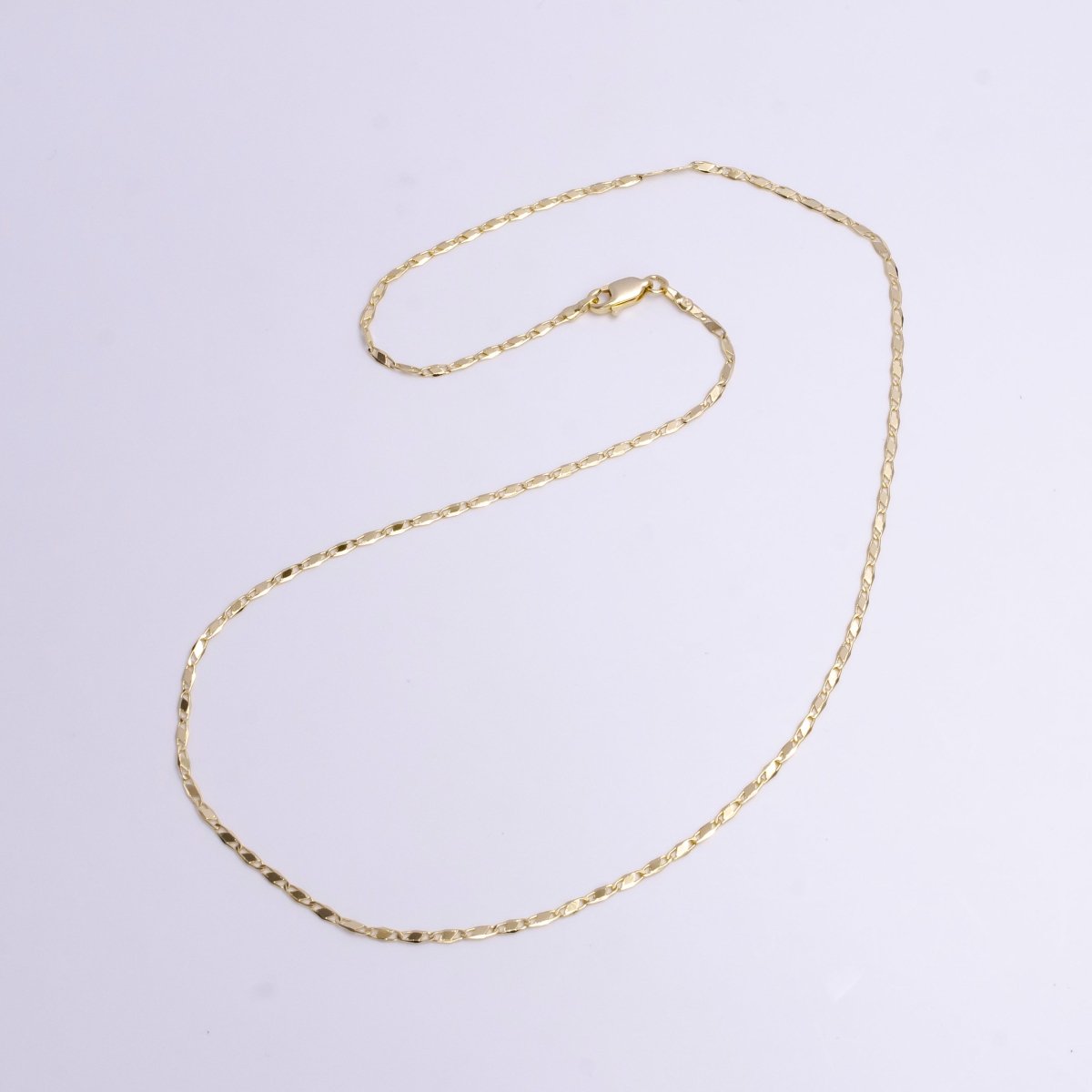 1.8mm Unique Mariner Tilt 18 Inch Layering Chain Necklace | WA-1901 Clearance Pricing