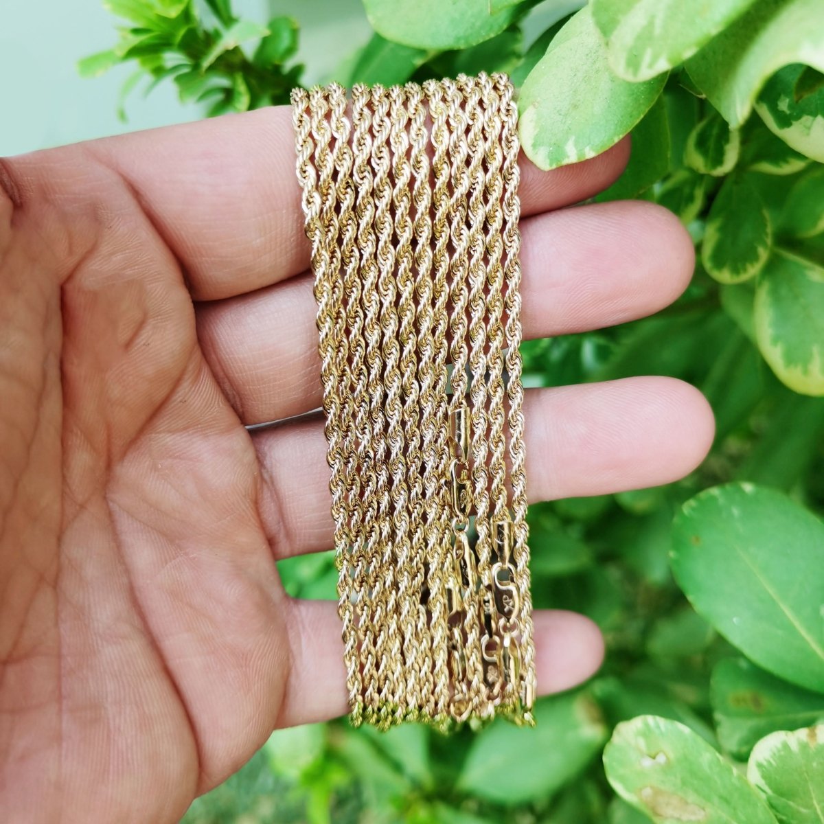 19.5 Inch Rope Chain Gold Filled Dainty Twisted Chain Necklace 2mm thickness | WA-1745 Clearance Pricing