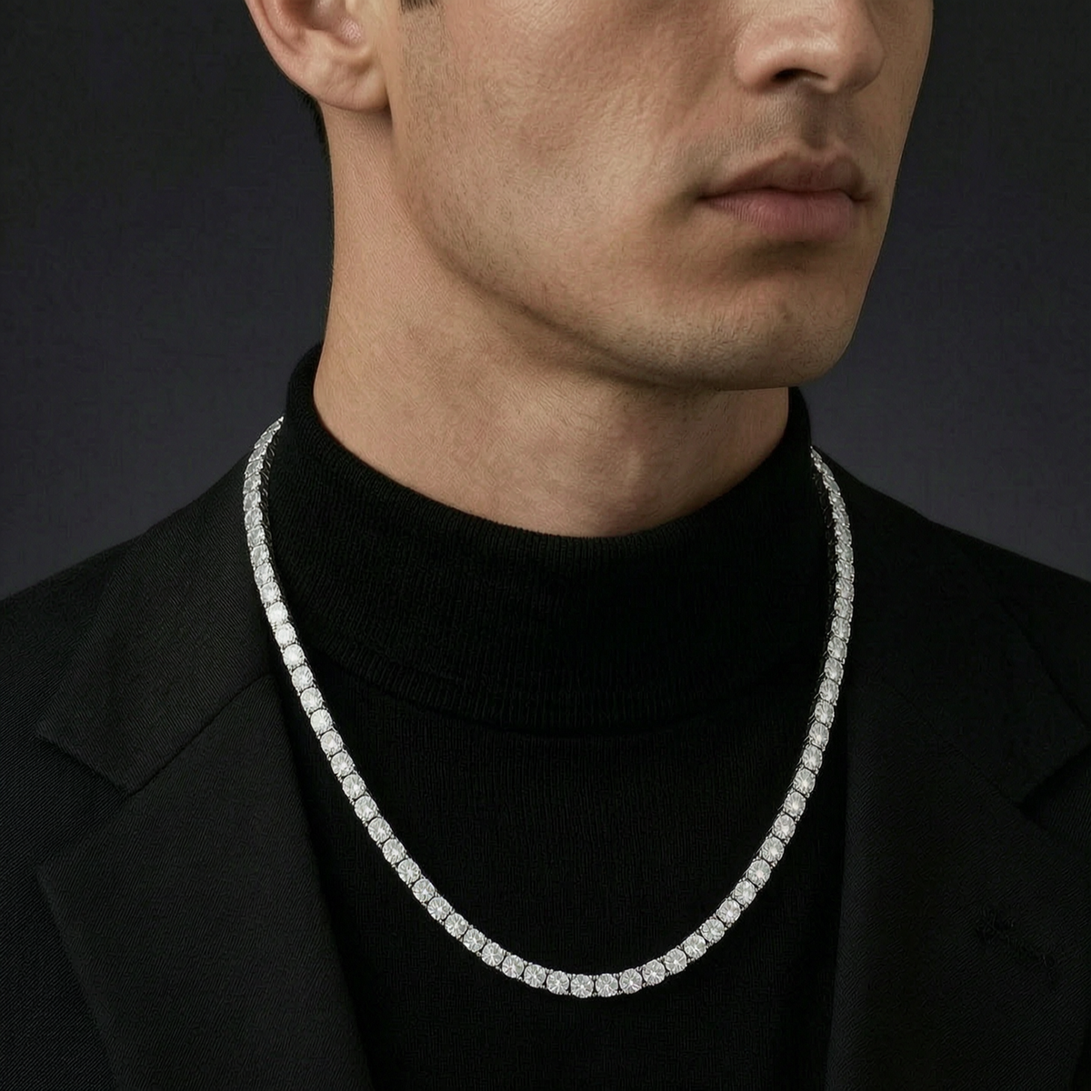 Hip Hop Iced Out Tennis Chain Necklaces, 18K Gold & White Gold Plated, 3–6mm CZ Iced Out Bling Jewelry, 16-24inch
