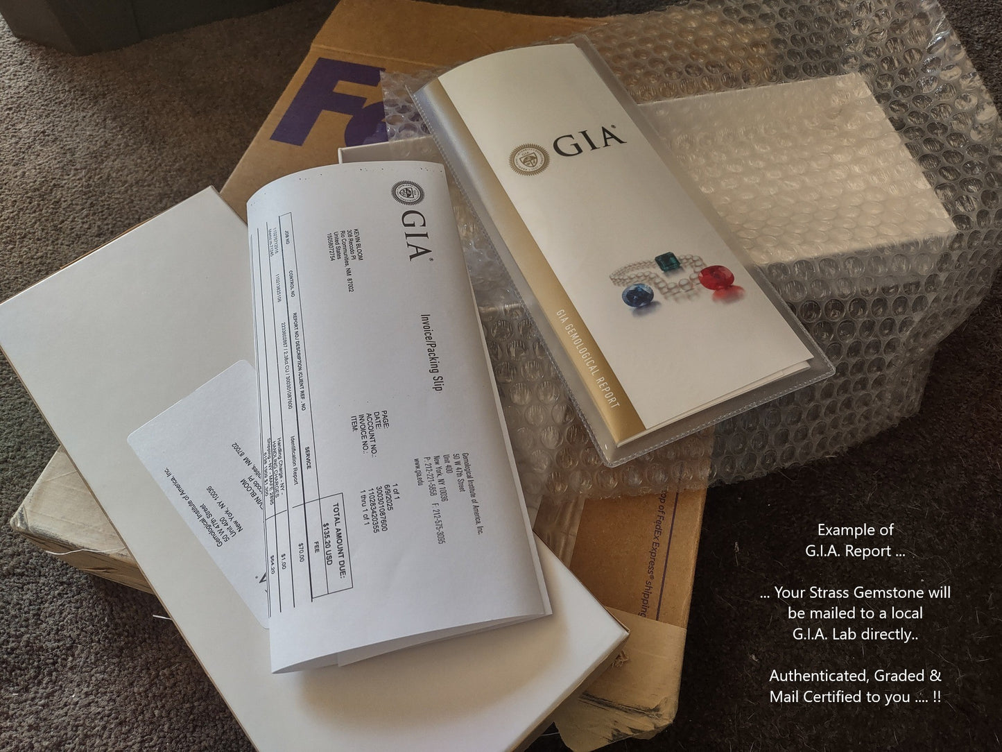 * GIA Certified 2.25Ct+ D IF Cushion Cut Simulated Diamond Strass Gemstone *