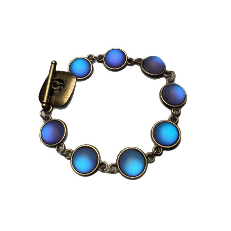 New European & American Vintage Blue Heavy-Duty Bracelet, Unique High-End Design, Elegant Stylish Versatile Women Jewelry