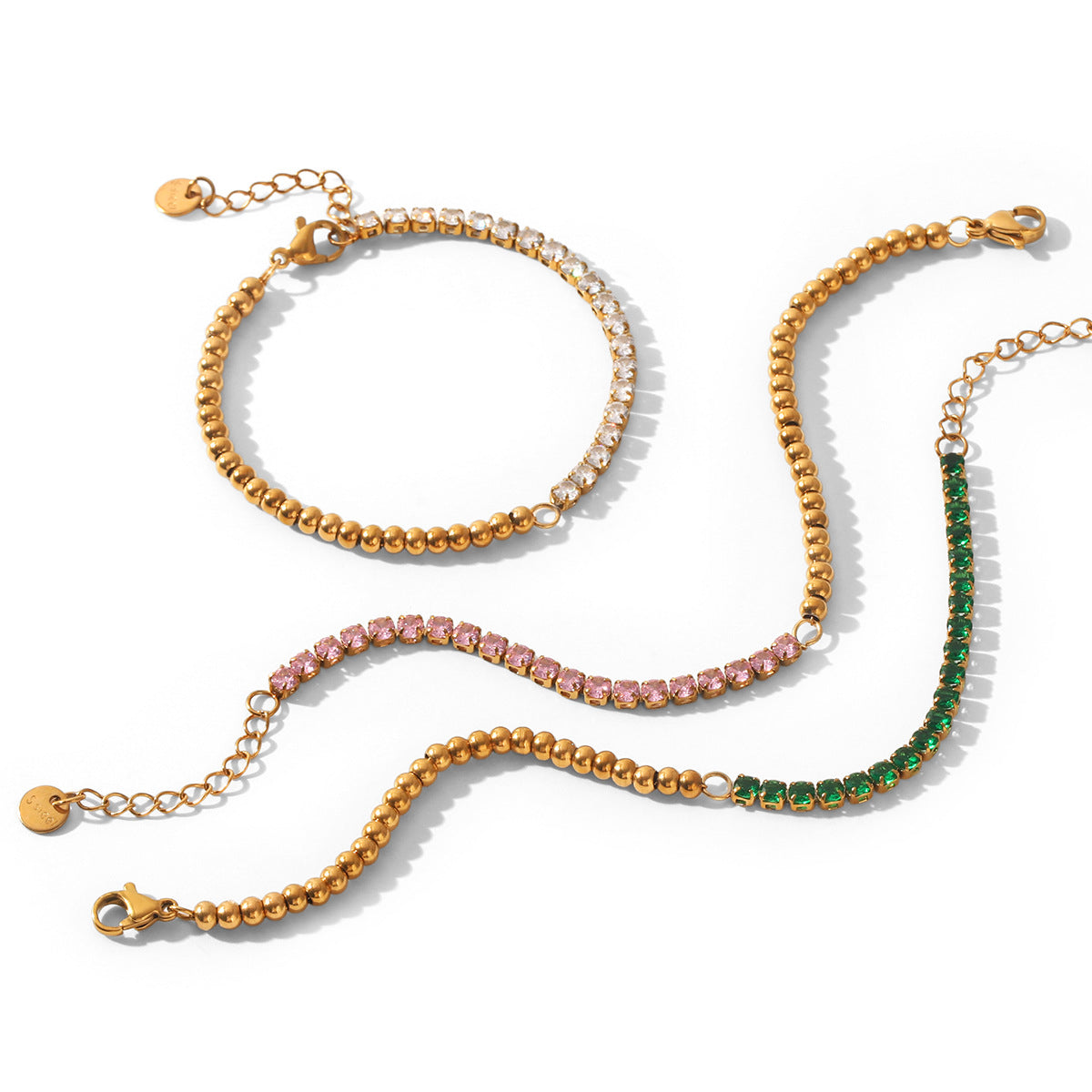 18k Gold-colored Stainless Steel Zircon Bracelet That Wont Fade