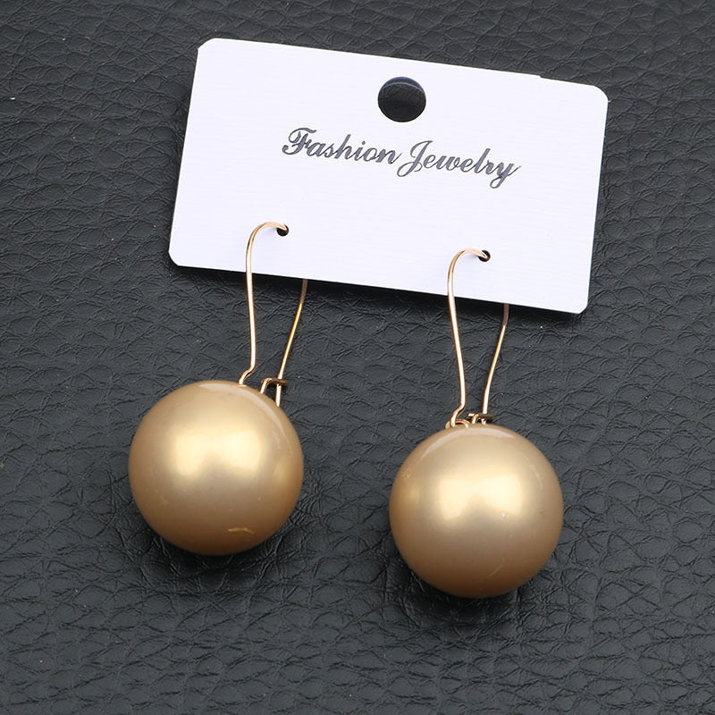 Large Pearl Silver Pearl Ear Clips For Women