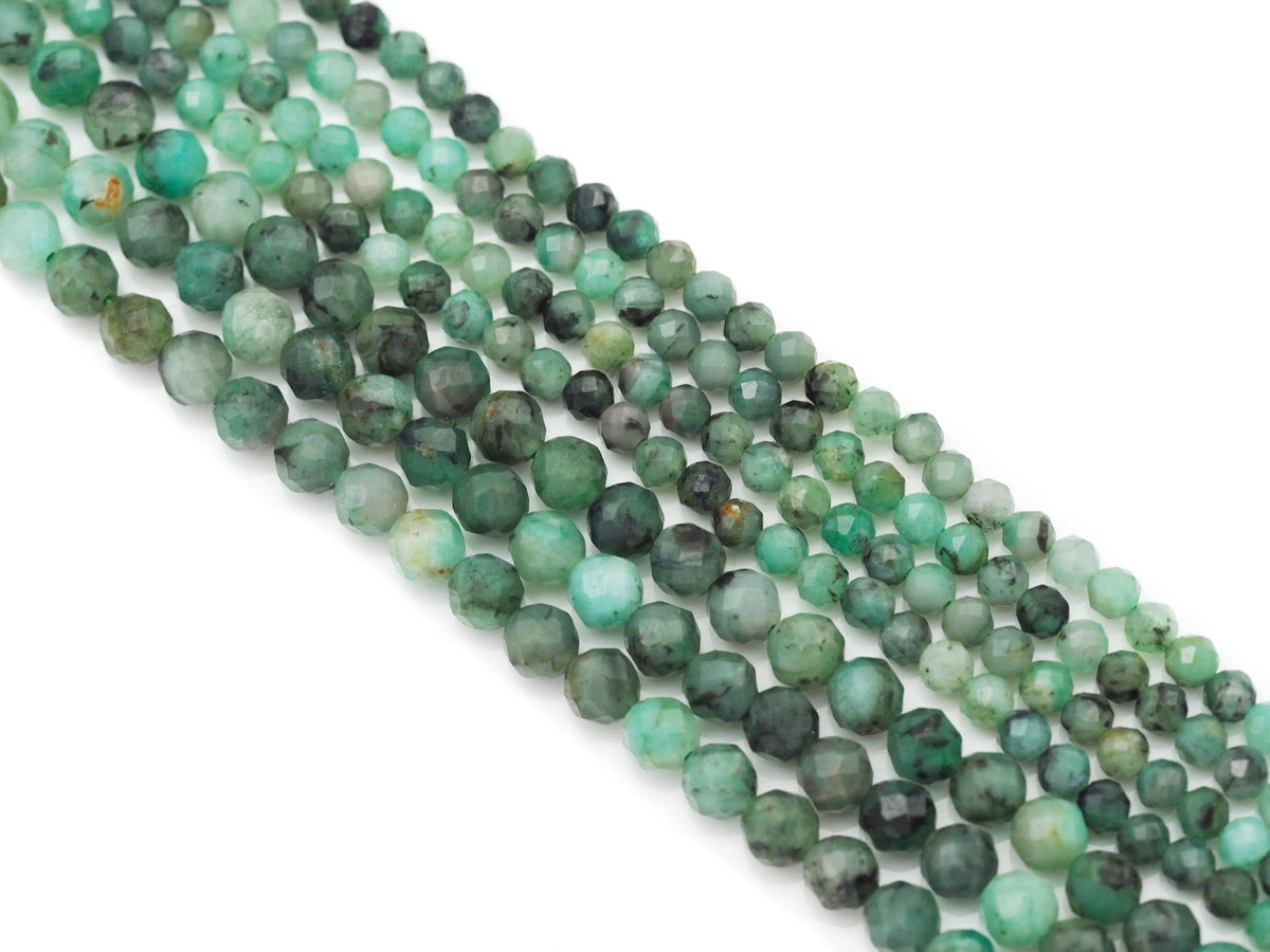 Genuine Emeral Round Faceted Beads, Sku#U1427