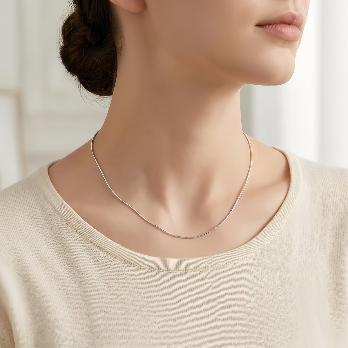 925 Sterling Silver Sterling  Chain Necklace with Adjustable Extender and S Charm
