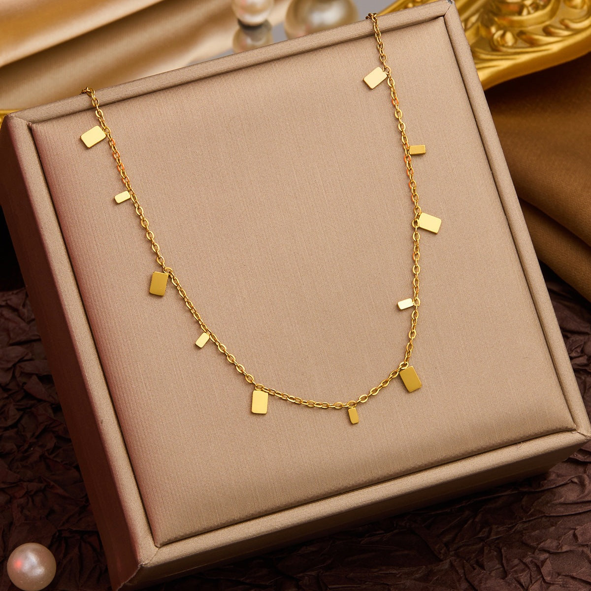 Water Drop Titanium Steel Necklace For Women
