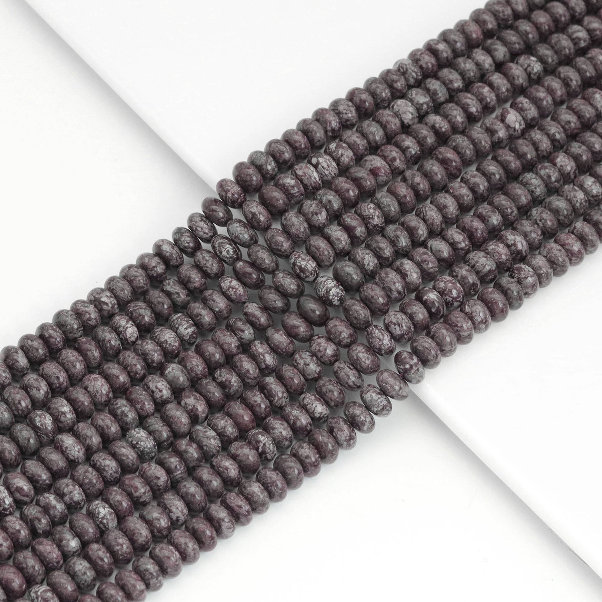 5x8mm Smooth Rondelle Brown Snowflake Beads, Sku#U1921