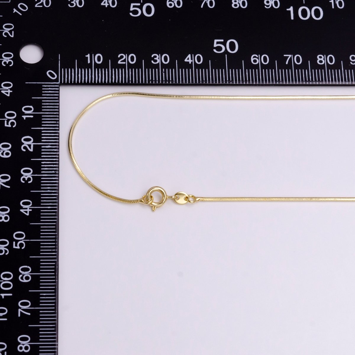 1mm Omega Cocoon Dainty 18 Inch Chain Layering Necklace w. Spring Ring | WA-1905 Clearance Pricing