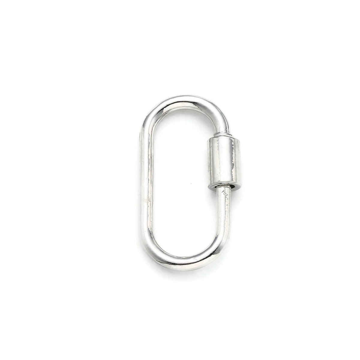 1pc Carabiner Screw  Clasp, Screw Clasp Oval , Interlocking Oval Clasp, Oval Shaped Clasps, Gold, Silver, and Rose Gold Color