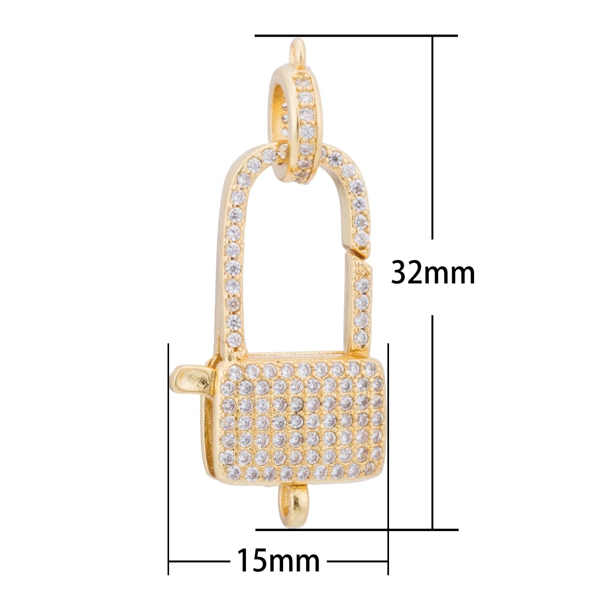 1pc Gold Filled / Rose Gold / Silver Hook End Clasp, Bracelet End Cap, Beading Clasp, Tips, Women Necklace Supplies Cubic Zirconia Bracelet Finding CONNECTOR for Jewelry Making | F119