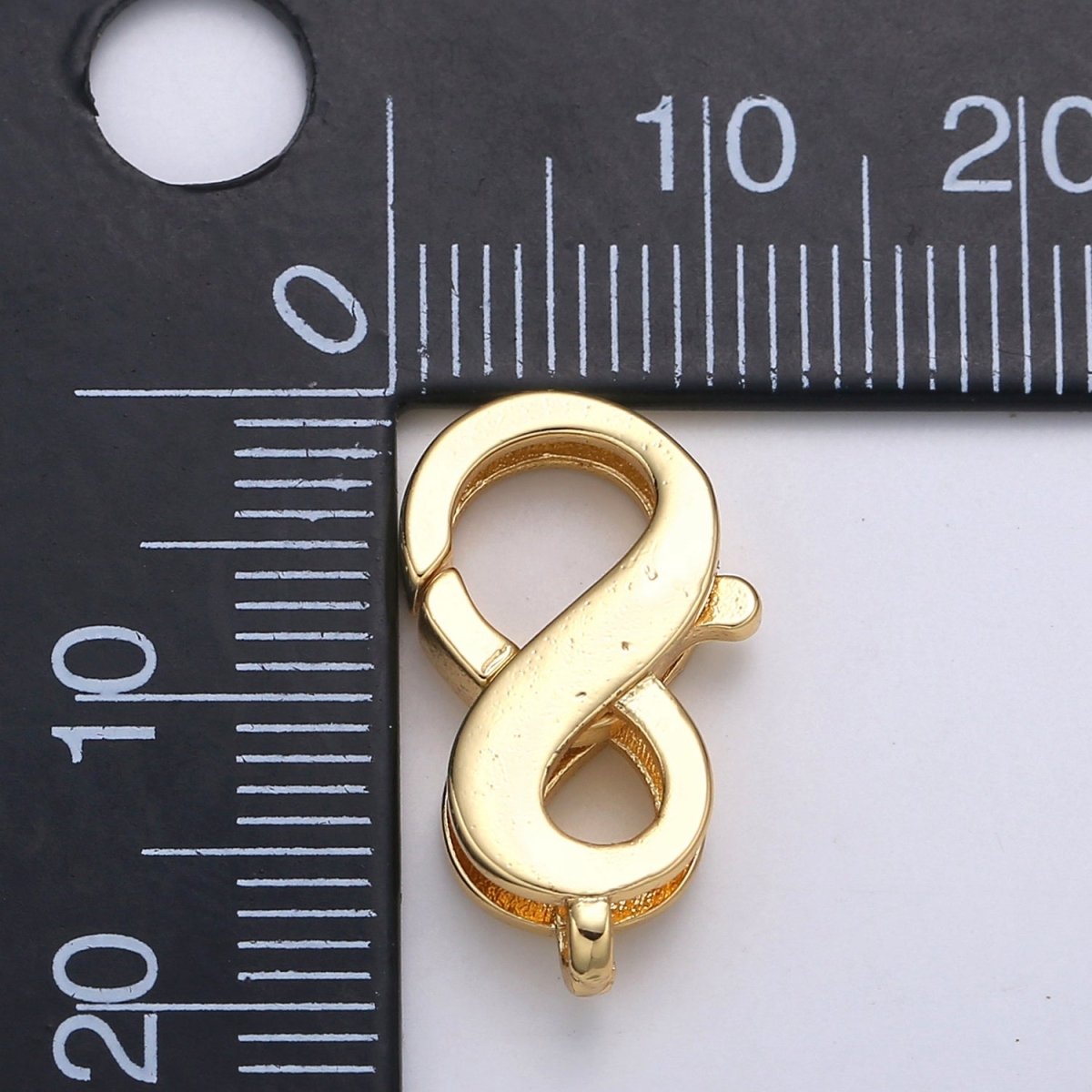 1pc Wholesale Lobster Clasp 24k Gold , Infinity Lobster Claw for Jewelry Making, Size 19.5mmX11.4mm L183