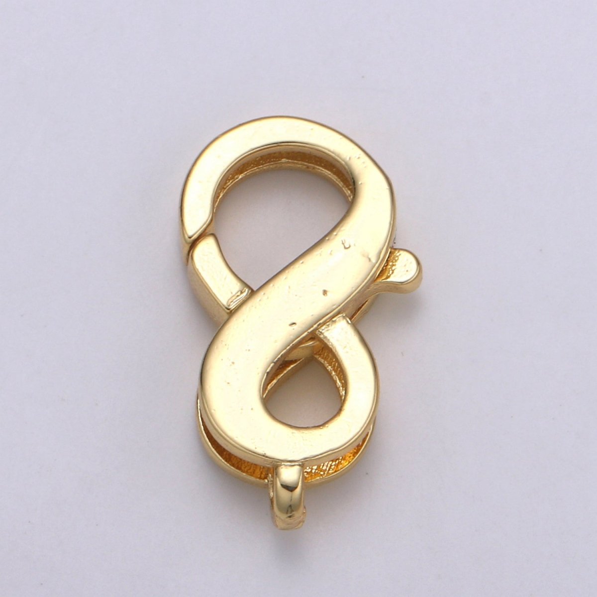 1pc Wholesale Lobster Clasp 24k Gold , Infinity Lobster Claw for Jewelry Making, Size 19.5mmX11.4mm L183