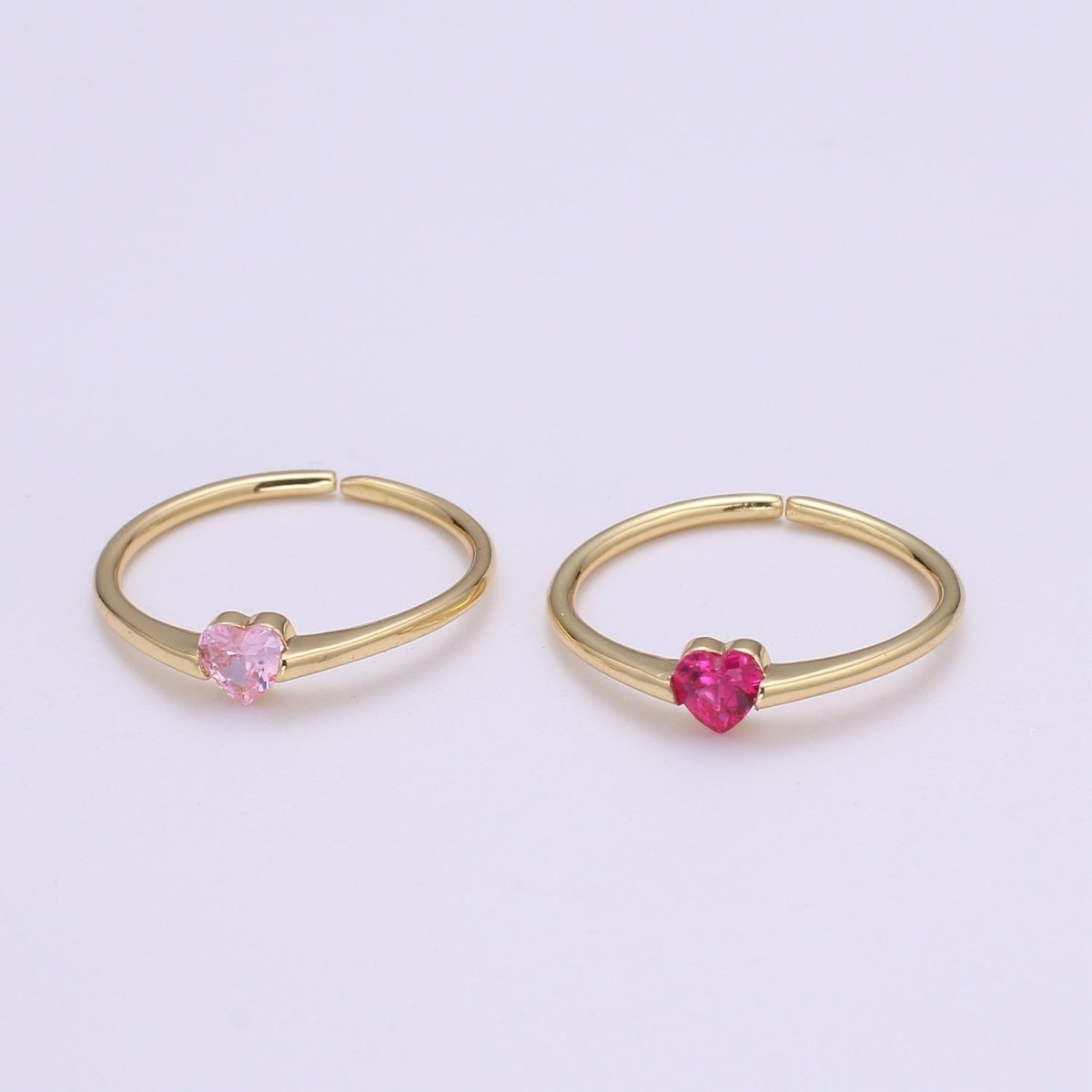 1x Mini Heart Ring Gold Thin Stacking Ring Tiny Stackable Ring Gift For Her Minimal Jewelry Dainty Thin Band Promise Ring Gift Sister O-289 O-290