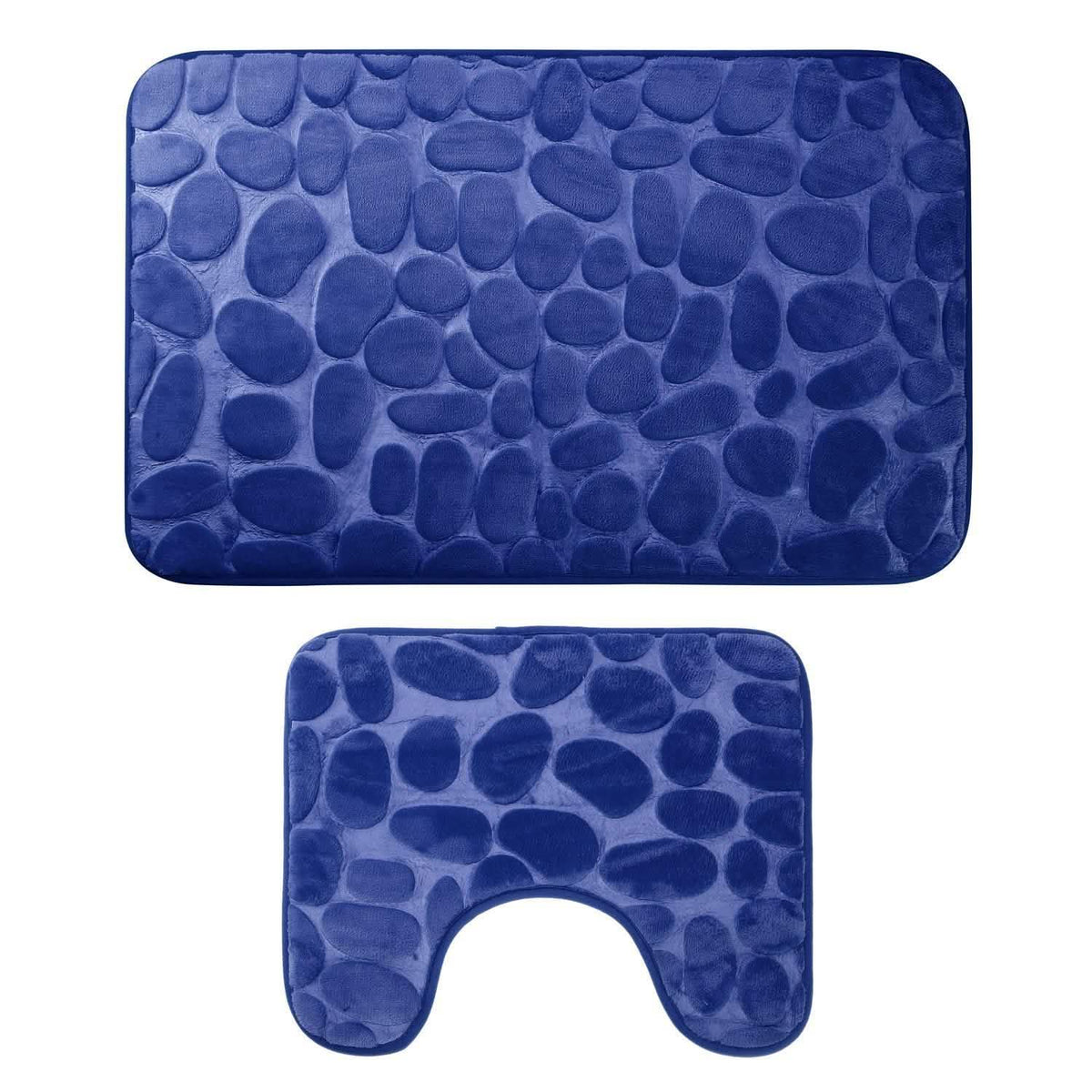 2-Pieces Set: Bathroom Rugs Luxury Flannel Non-Slip