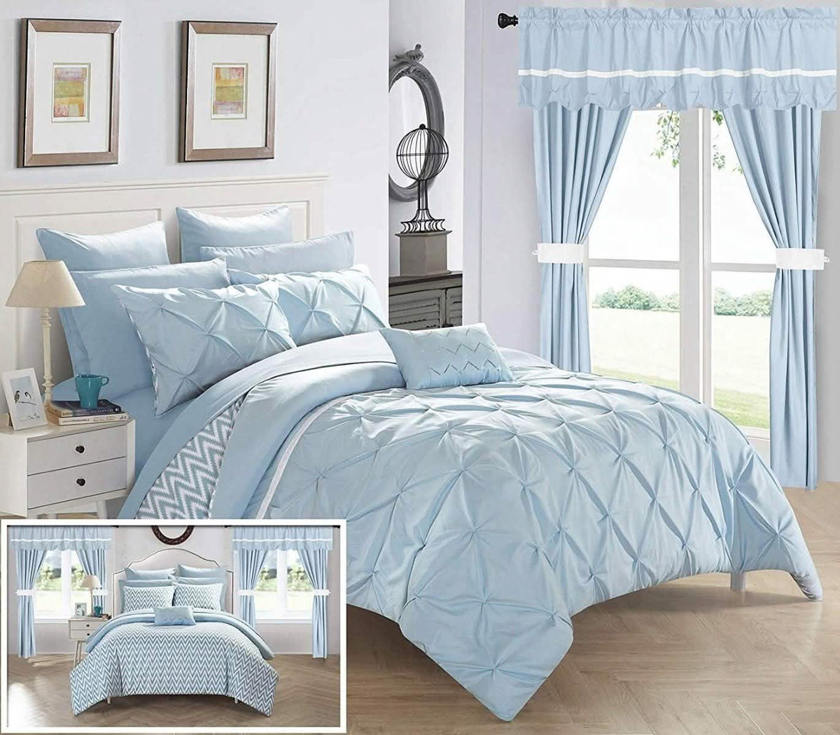 20-Piece: Knoxville Reversible Comforter Complete Bed