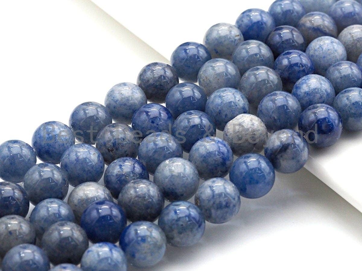 Natural Blue Aventurine, Round Smooth 6mm/8mm/10mm/12mm, Sku#638