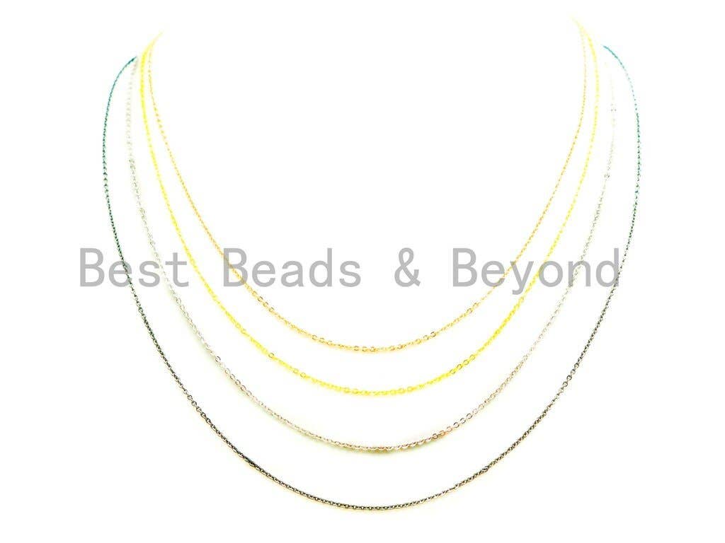 18 Dainty Cable chain Necklace Chain with Loster Claw, sku#Z244