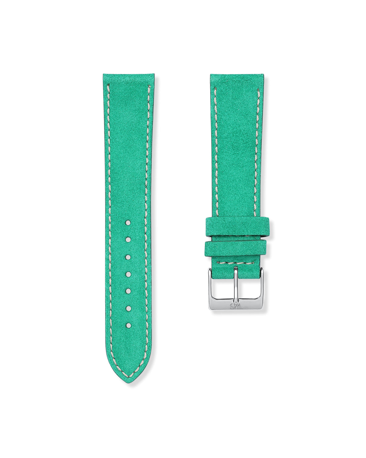 Mint Green Suede Leather Watch Strap 20mm