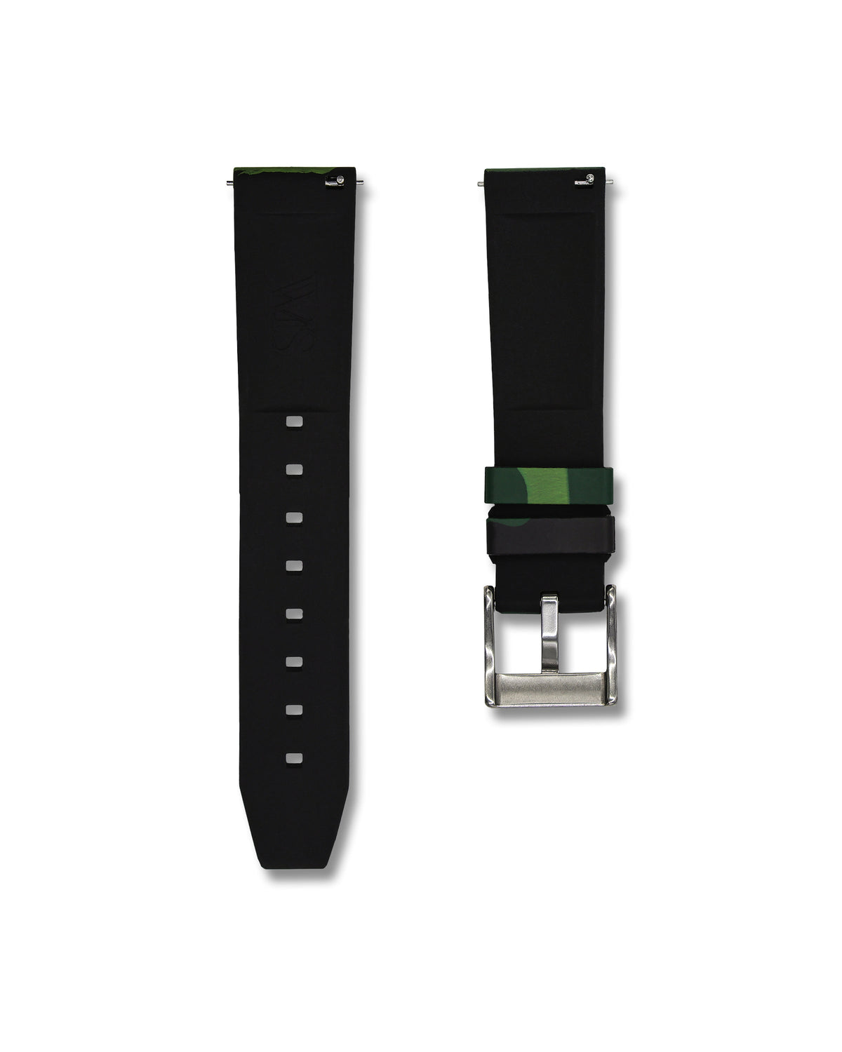 Green Camo Quick Release Rubber Strap 20mm