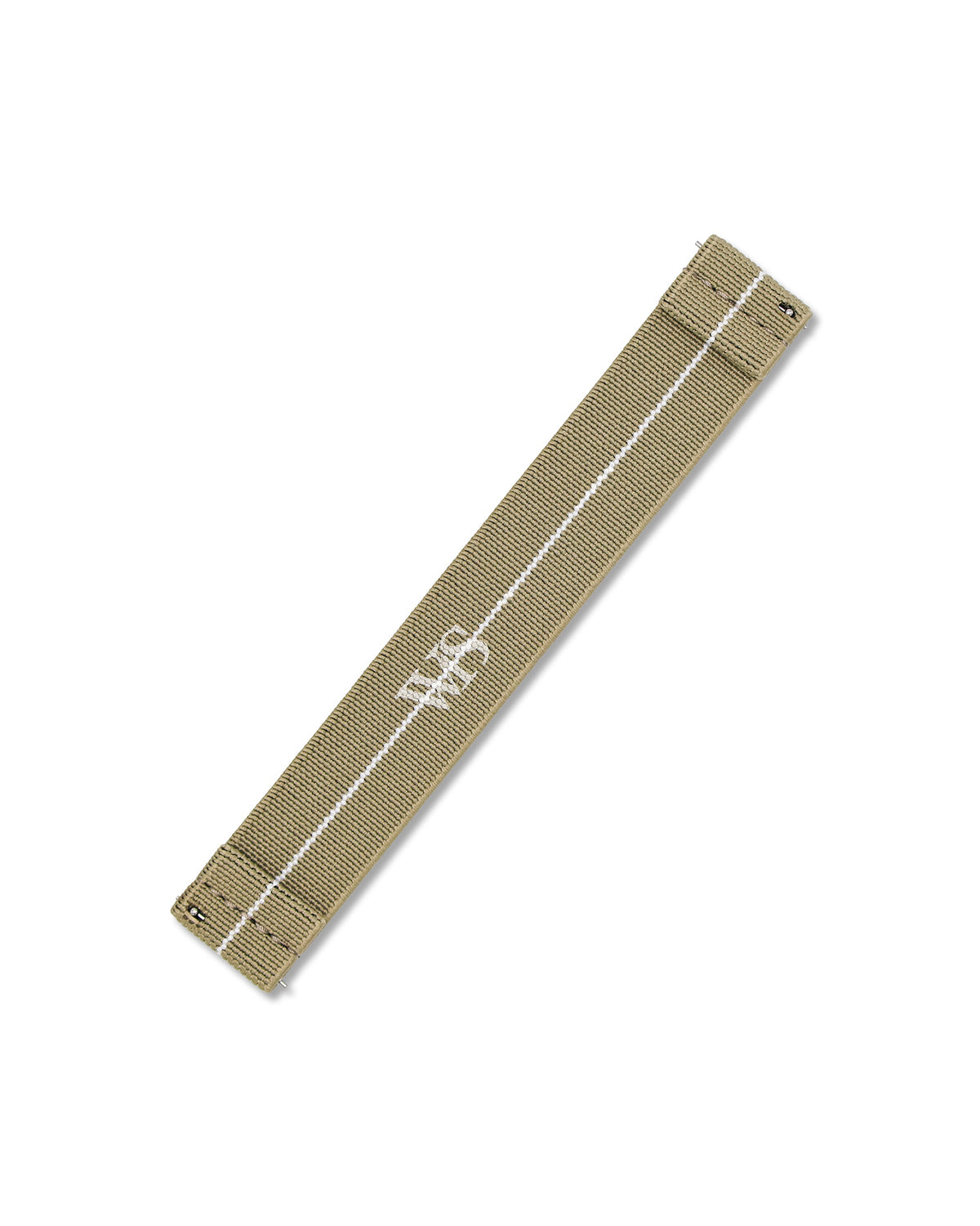 Sand Tan White Stripe Elastic Watch Strap 22mm