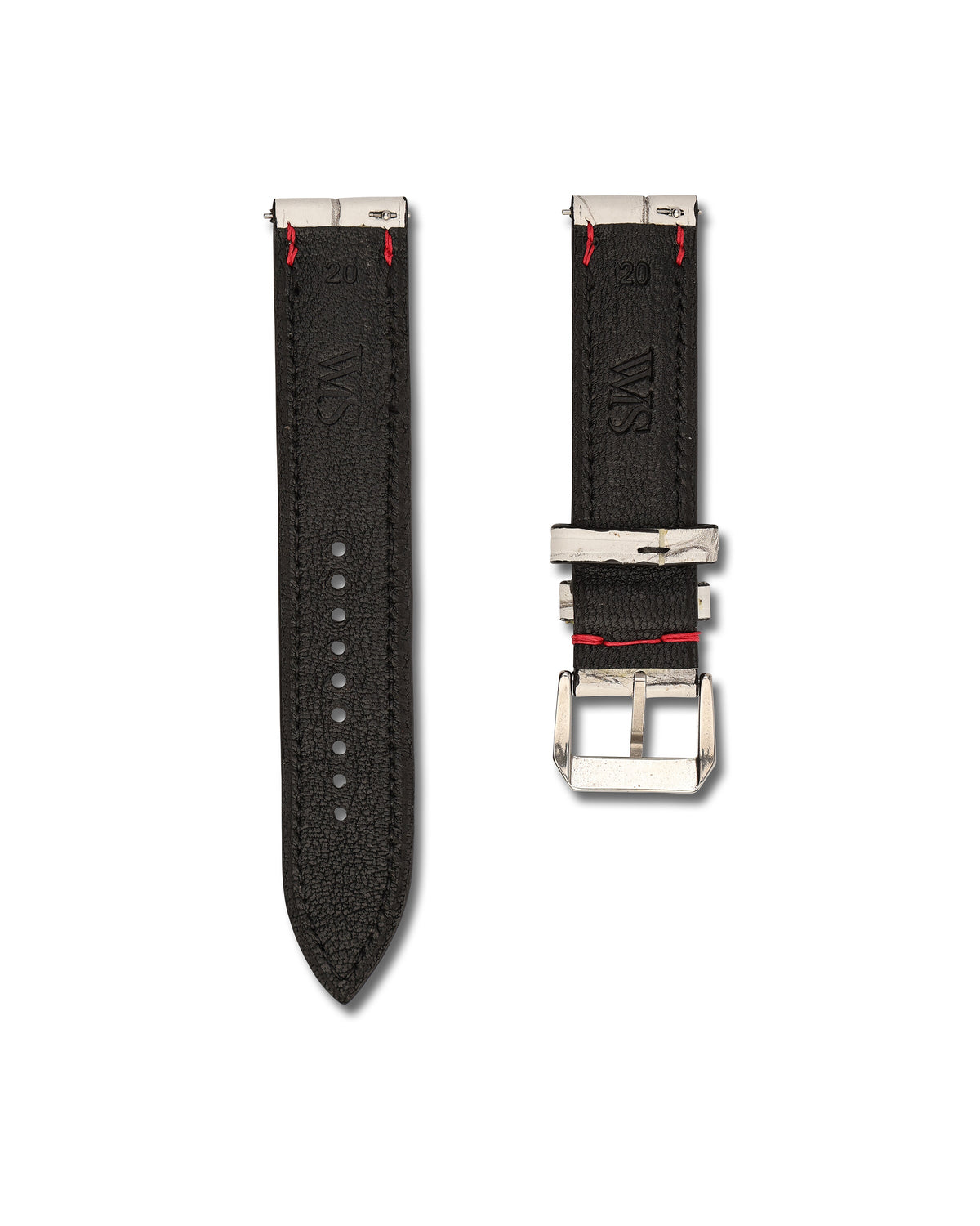 Ivory Vein White Alligator Leather Watch Strap 20mm