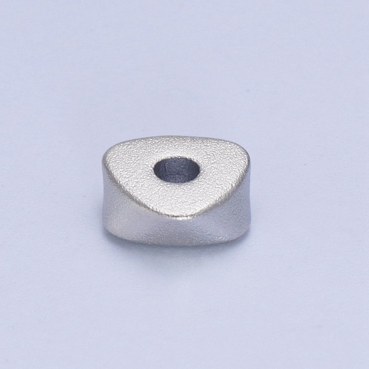 20pcs 24K Gold Filled 20 Pieces 7.8mm Geometric Triangle Matte Bead in Gold & Silver | K-303 K-304