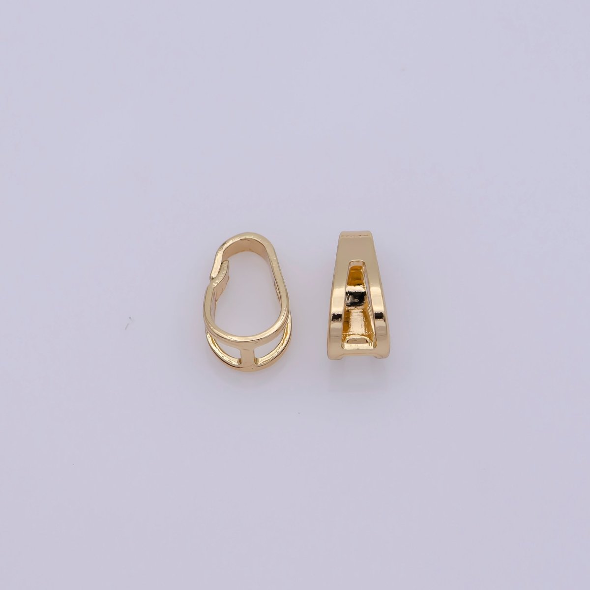 20x Bail For Pendant Snap-on for Pendant, Clip On Bail for Necklace Jewelry Making Bulk Wholesale Findings 18K Gold Filled 8.6x5.3mm