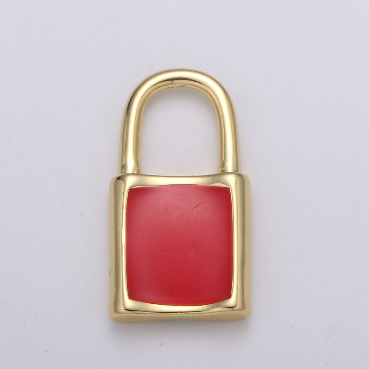 20x10.5mm 14K Gold Filled Padlock Pendants , Enamel Padlock Pendants , Padlock Necklace Charm, DIY Jewelry Supply Bracelet Necklace Findings K-089 - K-091