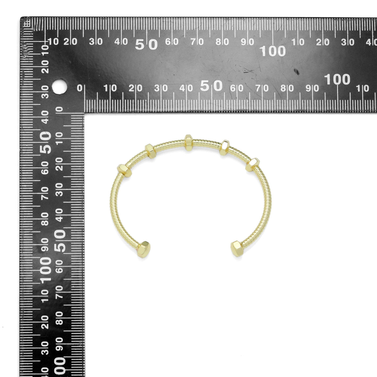 Gold Nut Bolt Adjustable Bracelet cuff, Sku#A281