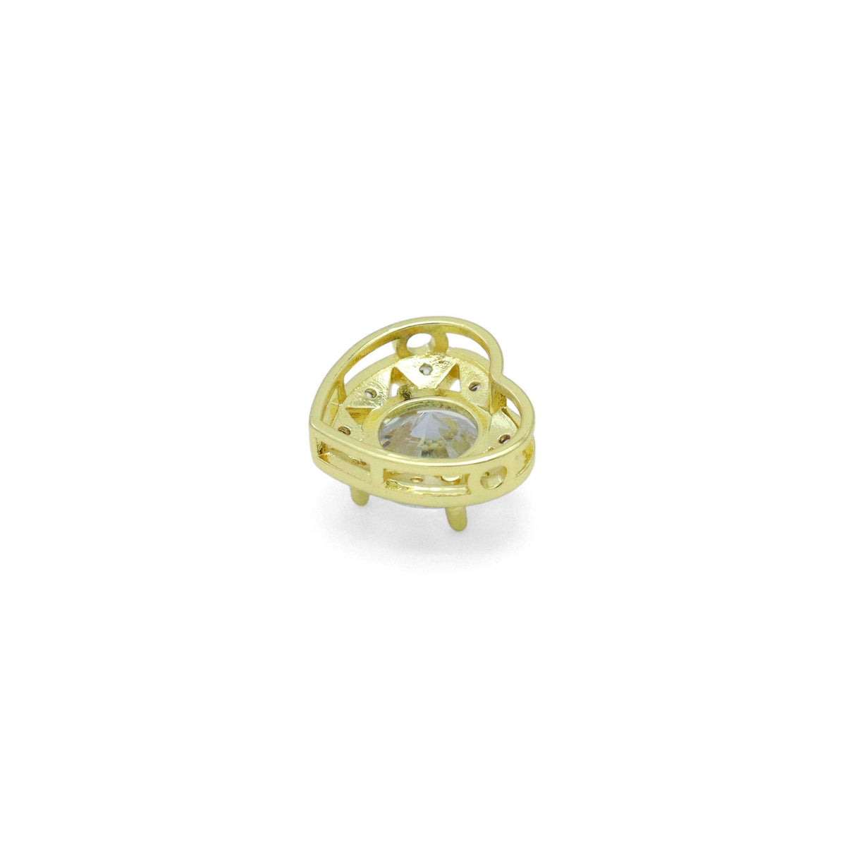 Big Crystal Heart Charm Pendant Spacer beads, Sku#LK1061