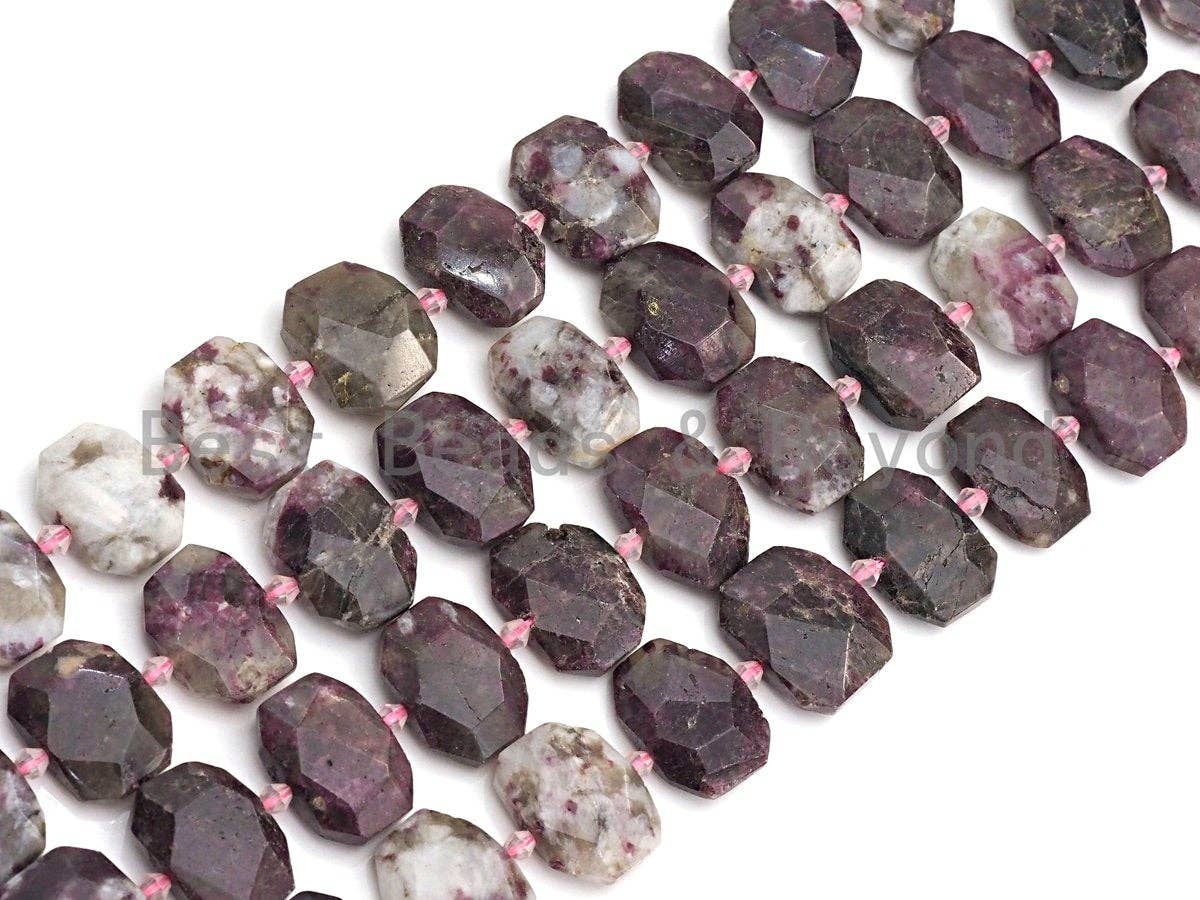 High Quality Natural Tourmaline Rectangle Facted Beads, Natural Tourmaline beads, 16x22mm, sku#U664