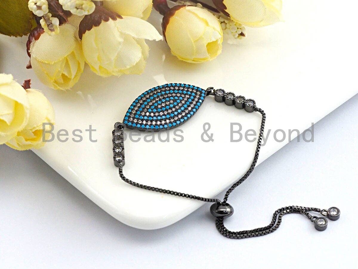 New Style Sliding adjustable Half finished bracelet,Box chain with CZ Stud, rubber stopper beads, link findings, sku# Z628