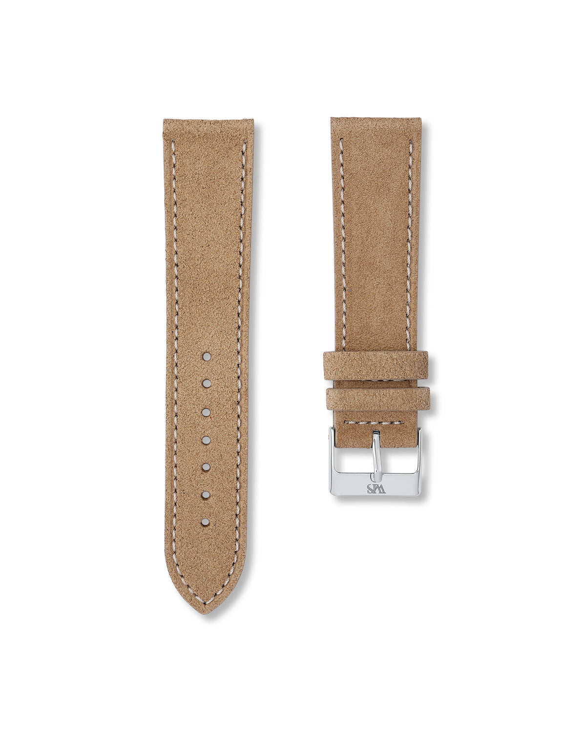 Sand Tan Suede Leather Watch Strap 23mm