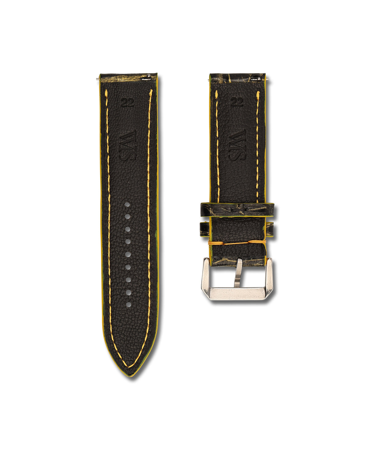 Molten Vein Alligator Alligator Leather Watch Strap 22mm
