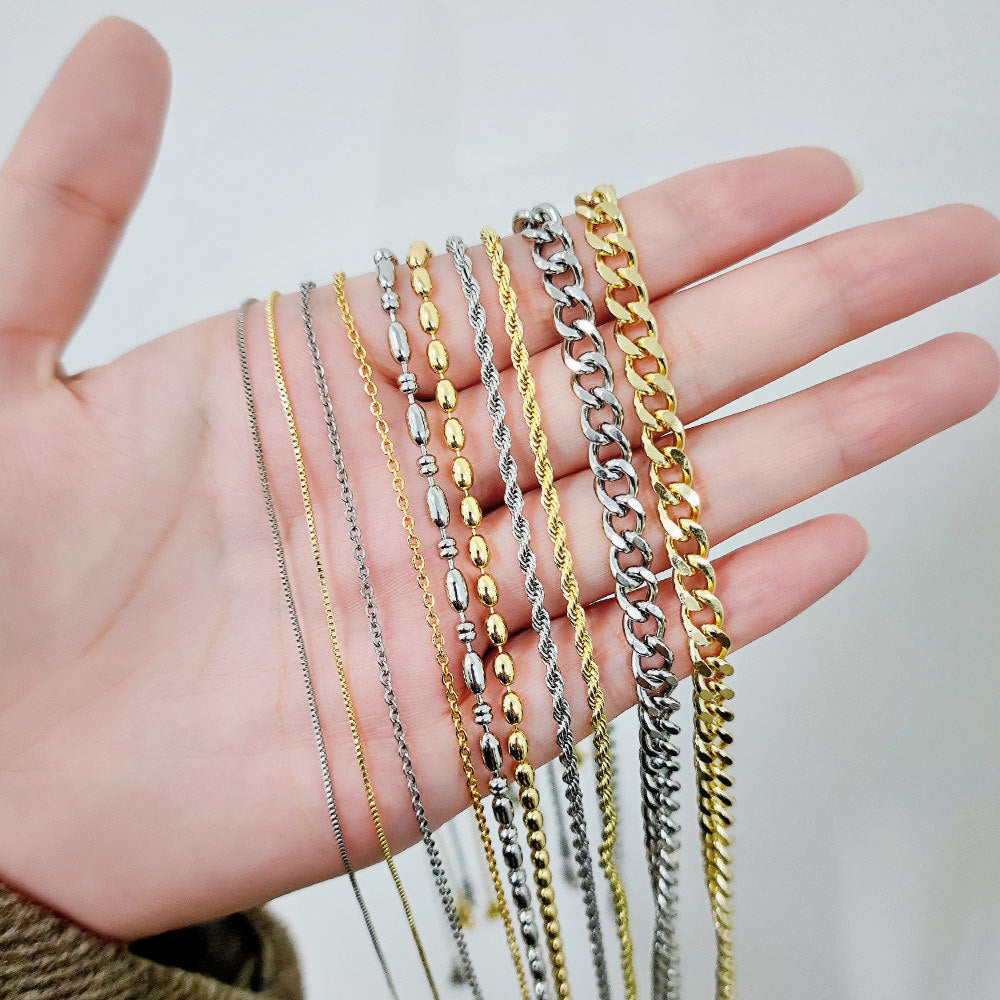 Copper-plated 18k Gold DIY Hip-hop All-match Chain Necklace