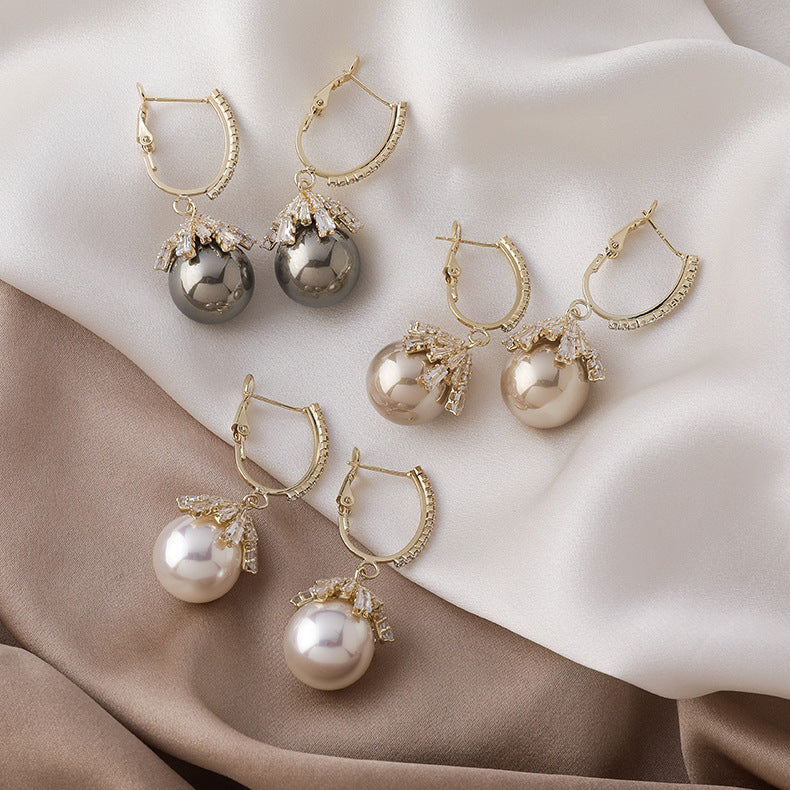 Women's Fashion Sense Beautiful French Style Pearl Ear Rings