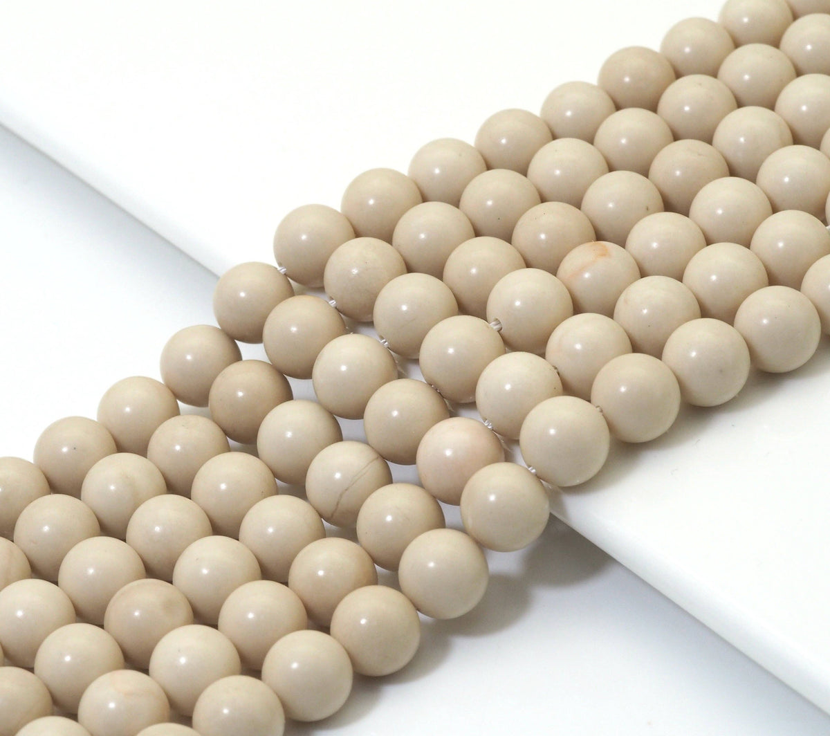 Genuine Fossil Wood Round Smooth Beads, 6mm/8mm/10mm/12mm, Sku#U1495