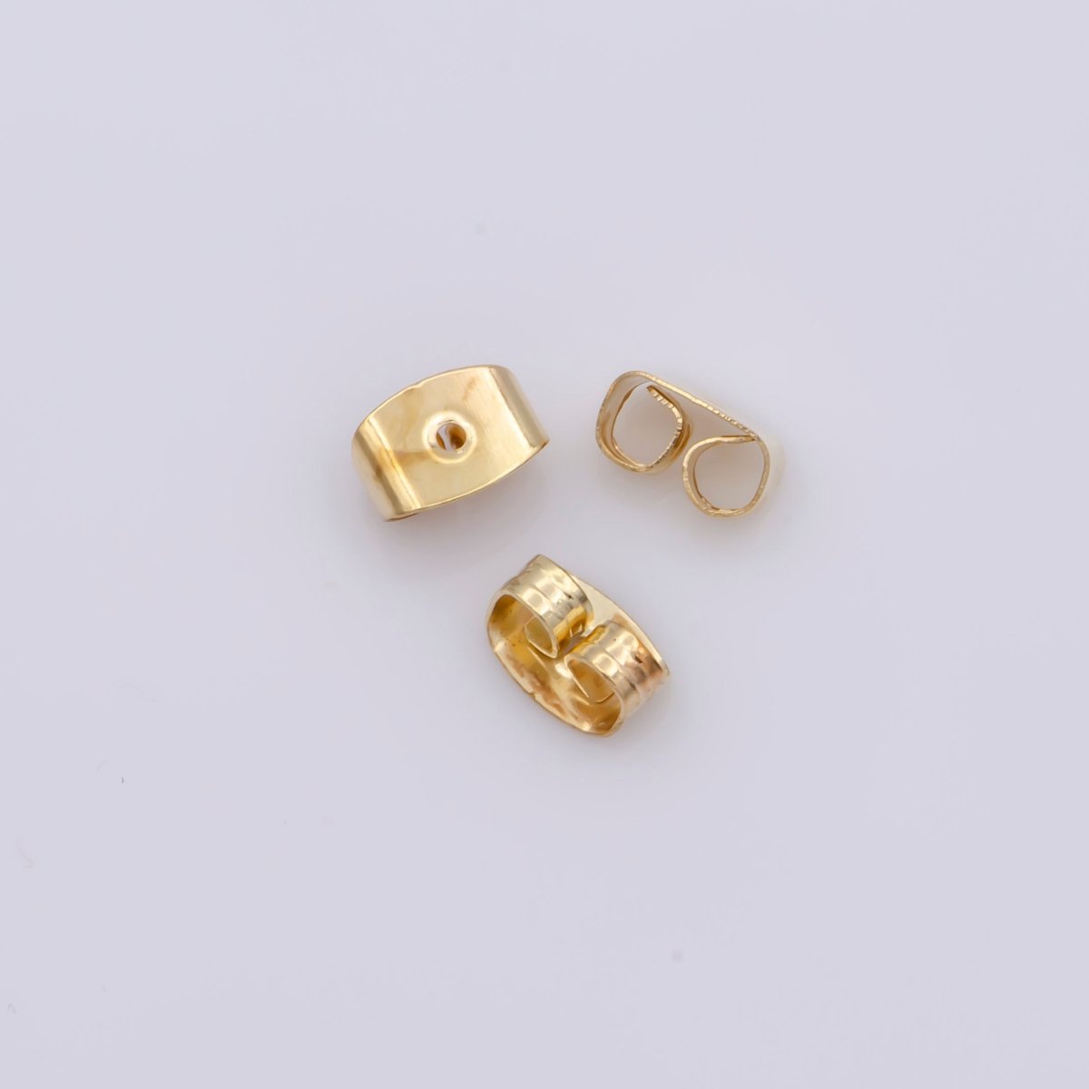 24 Pcs 18k Shiny Gold Earring Backs, Earring Stoppers, Butterfly Earring Backs, Clutch Earring Backs, Jewelry Findings K-920