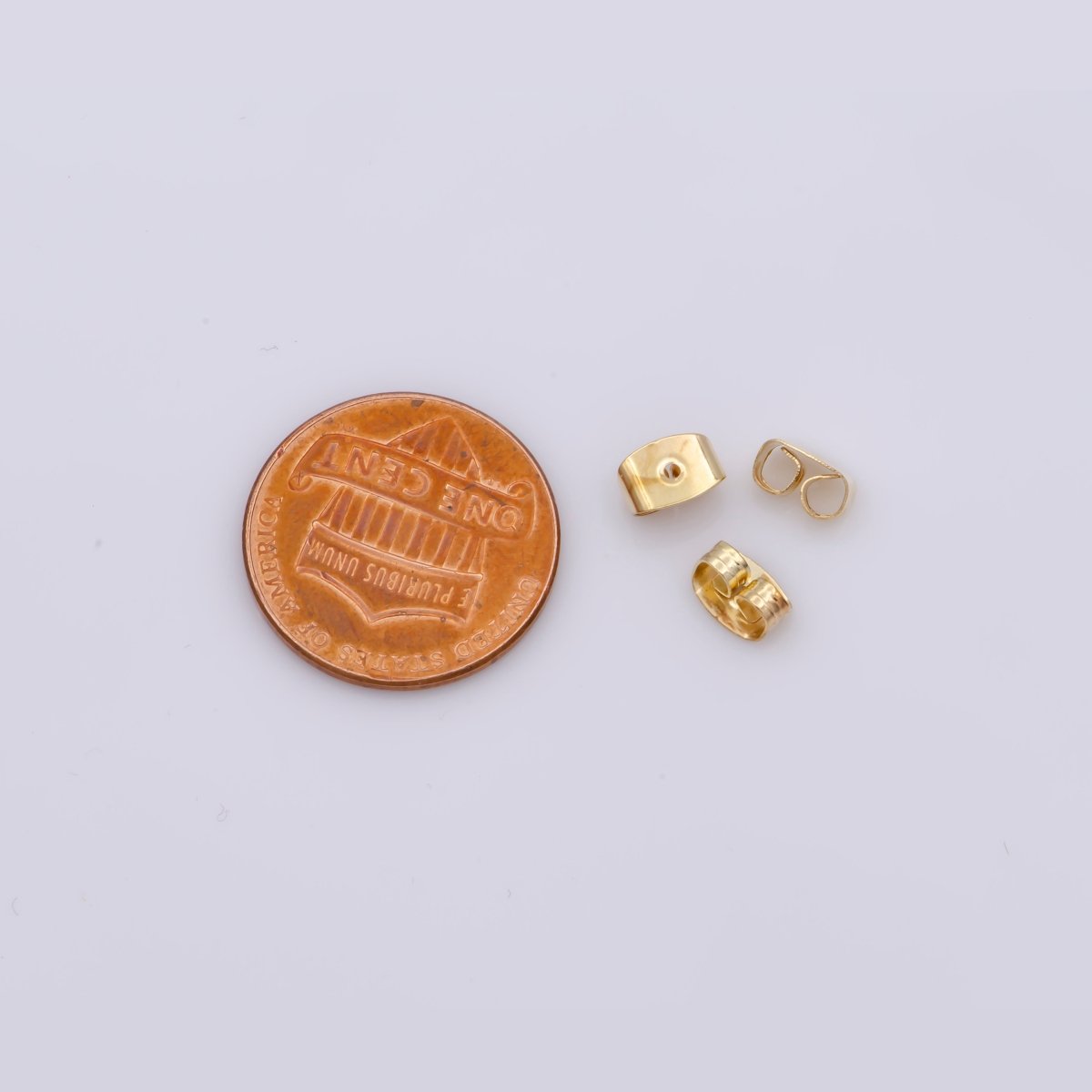 24 Pcs 18k Shiny Gold Earring Backs, Earring Stoppers, Butterfly Earring Backs, Clutch Earring Backs, Jewelry Findings K-920