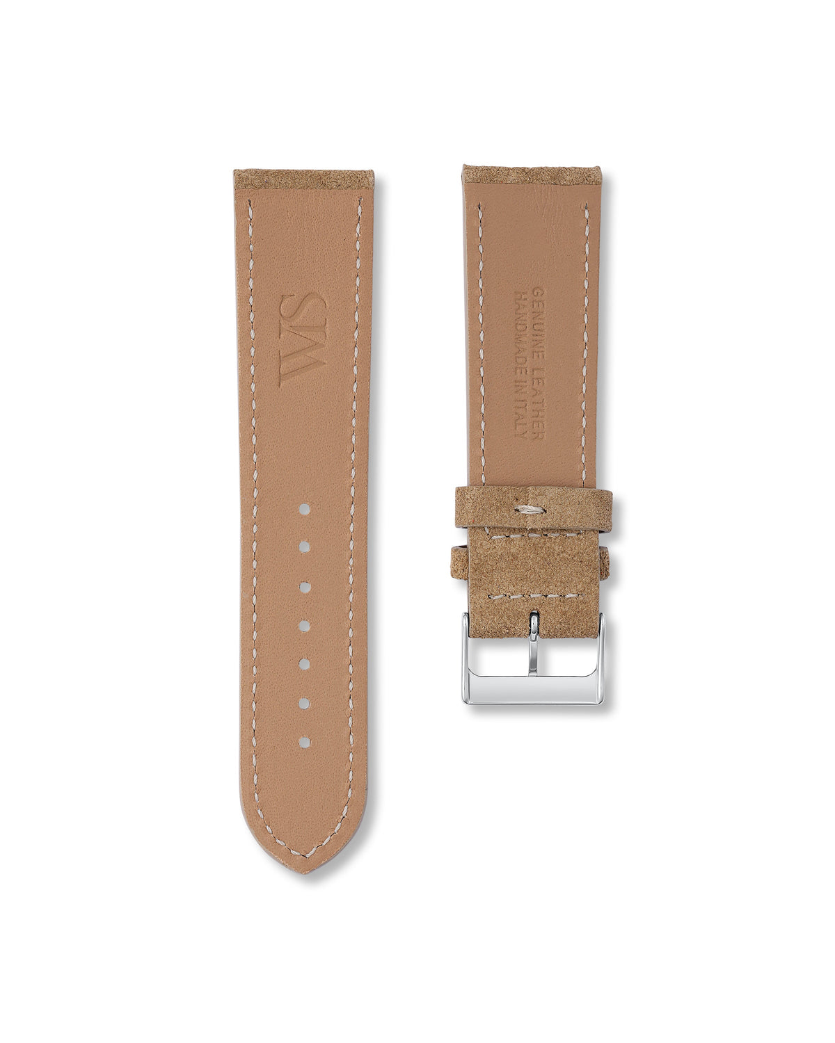 Sand Tan Suede Leather Watch Strap 24mm