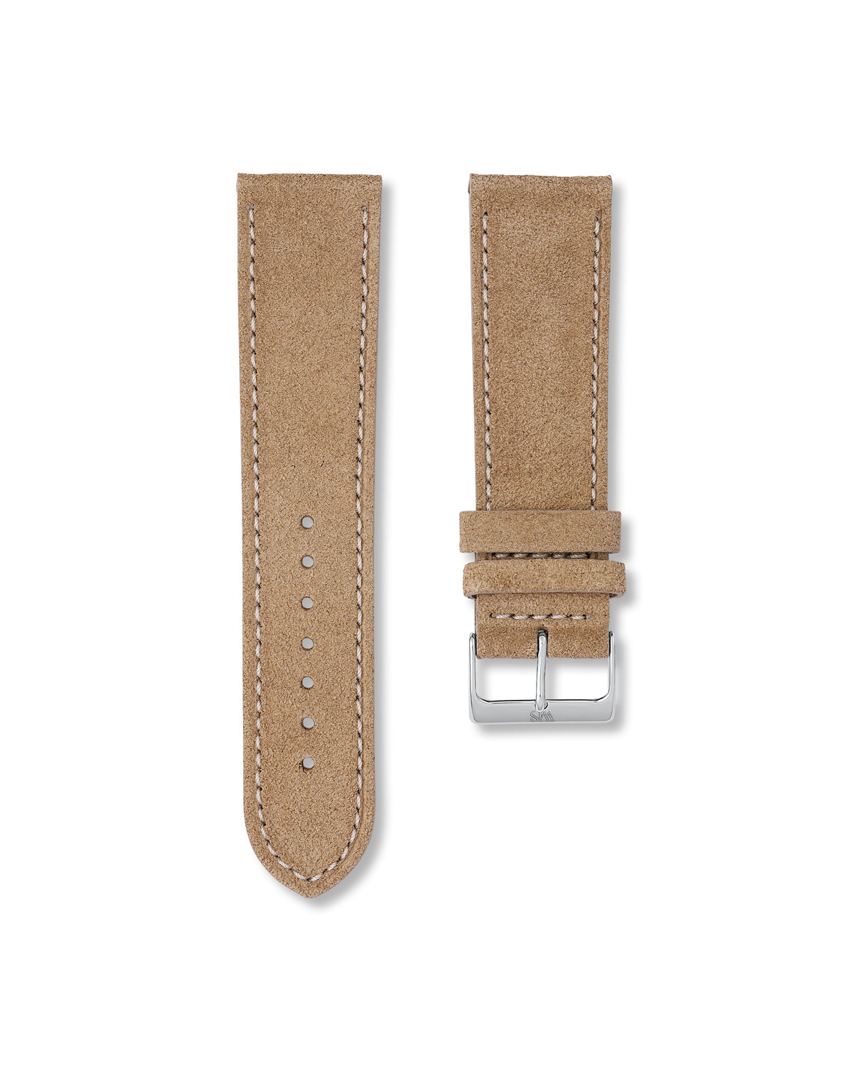 Sand Tan Suede Leather Watch Strap 24mm