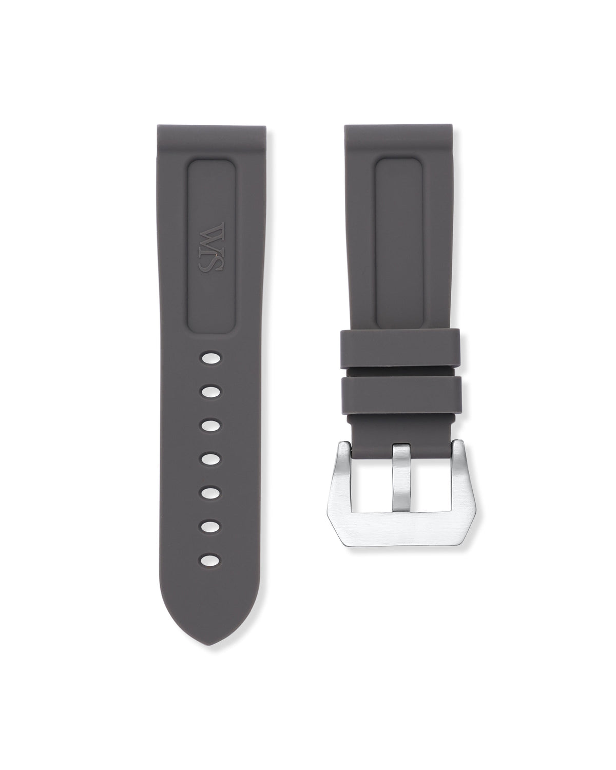 Charcoal Grey Rubber Strap 22mm
