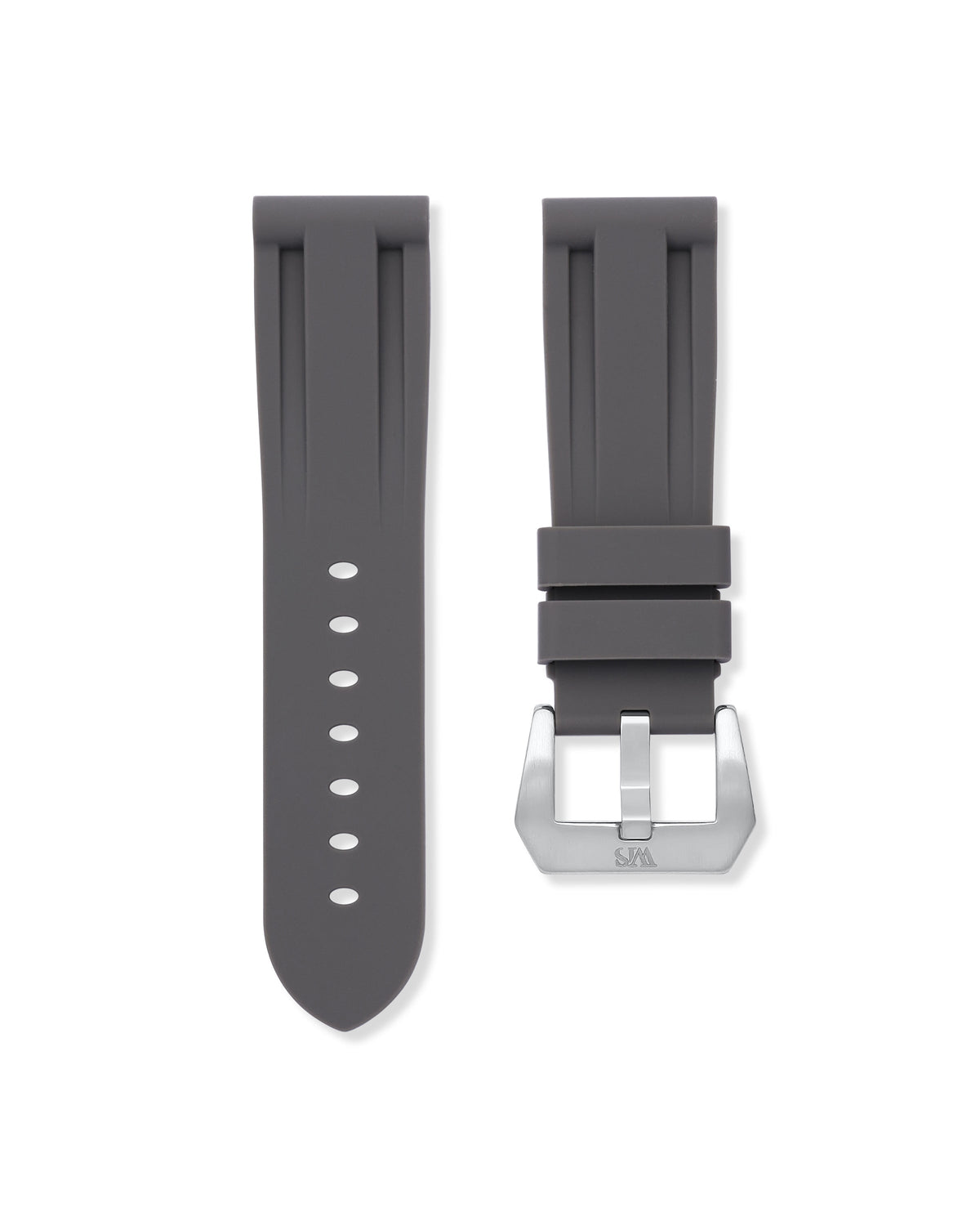 Charcoal Grey Rubber Strap 22mm