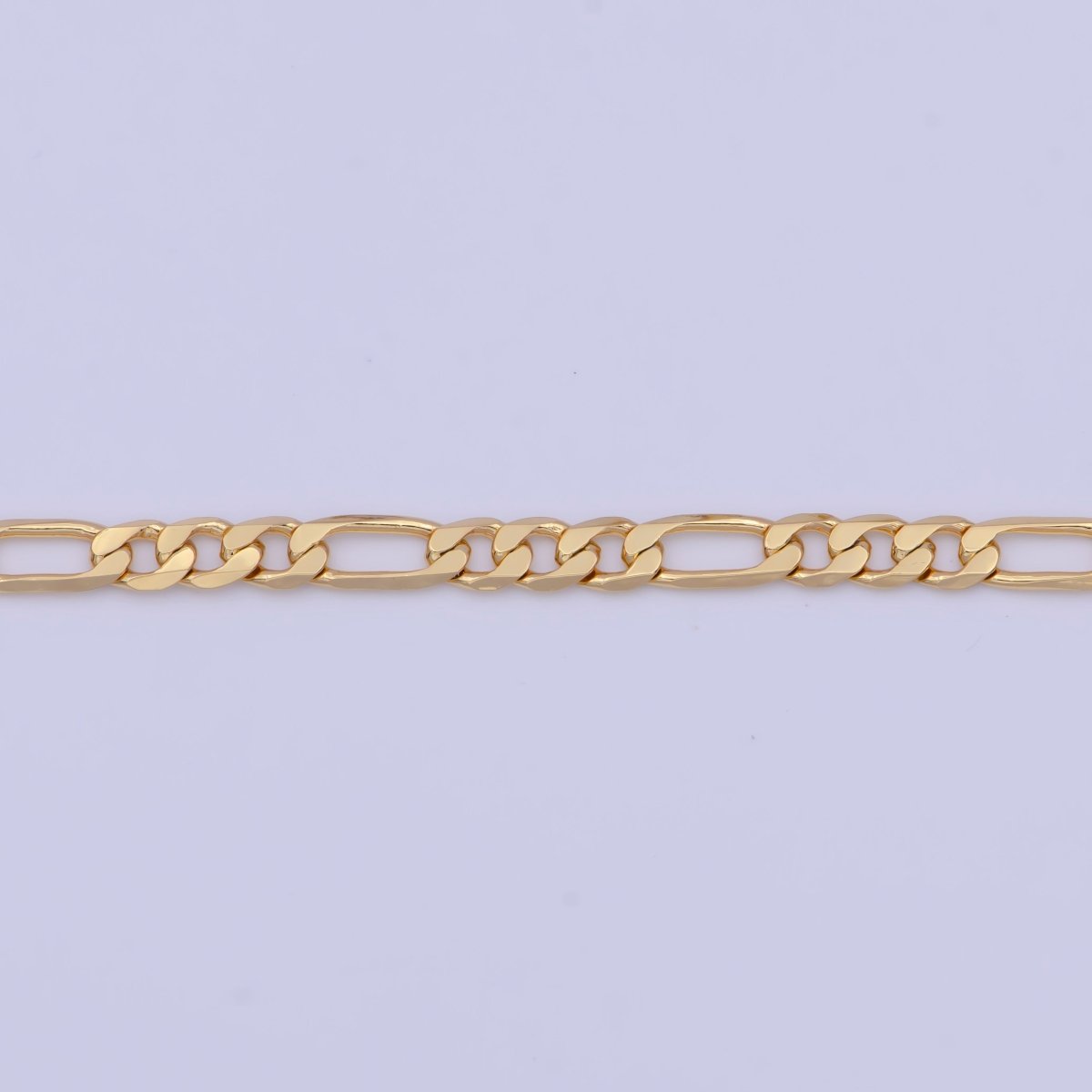 24K Gold Figaro Necklace • Minimalist Necklace Chain Unisex Figaro Chain • Figaro 18 Inch Chain Ready to Wear | WA-1144 Clearance Pricing